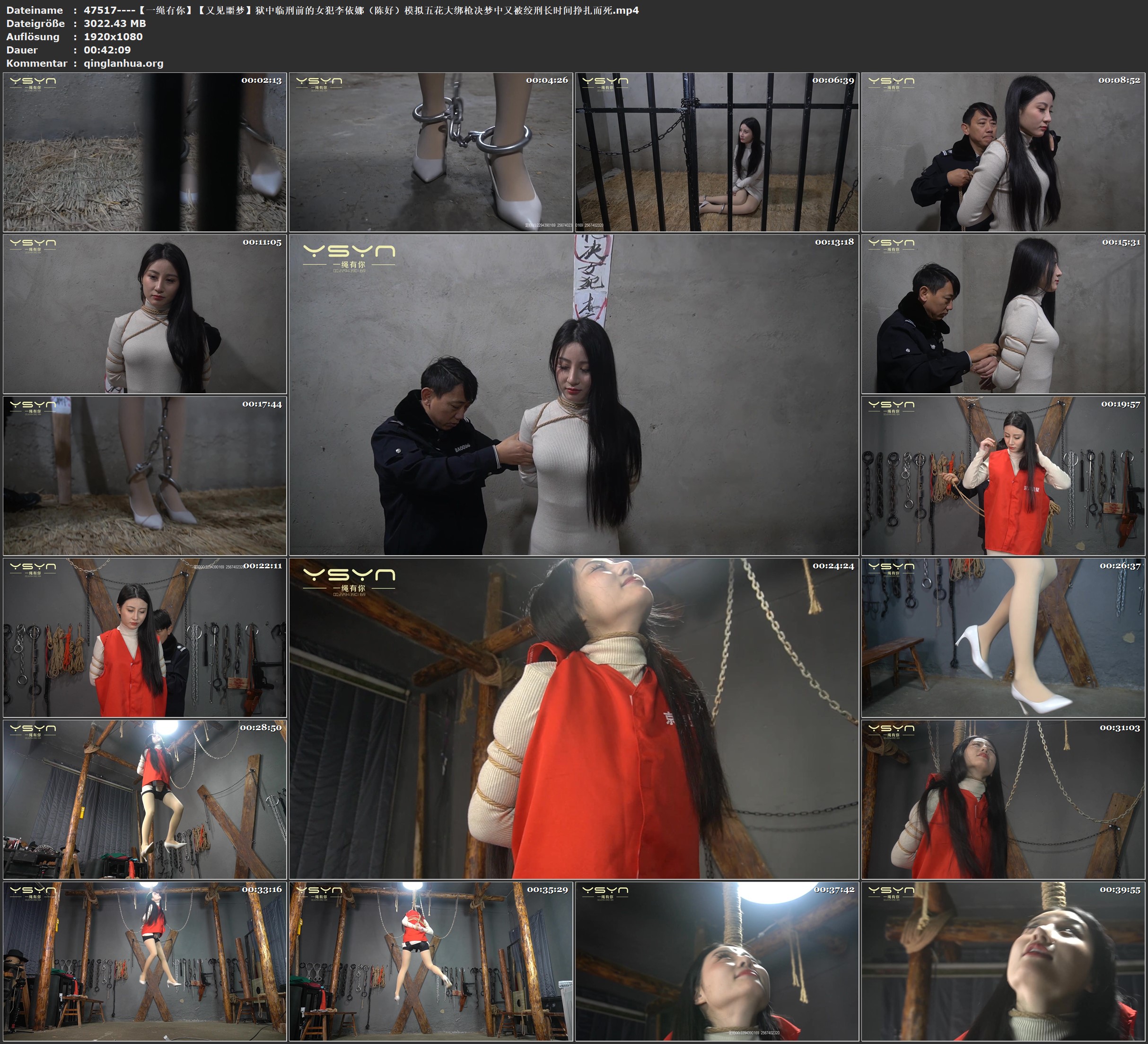 47517----【一绳有你】【又见噩梦】狱中临刑前的女犯李依娜（陈好）模拟五花大绑枪决.jpg