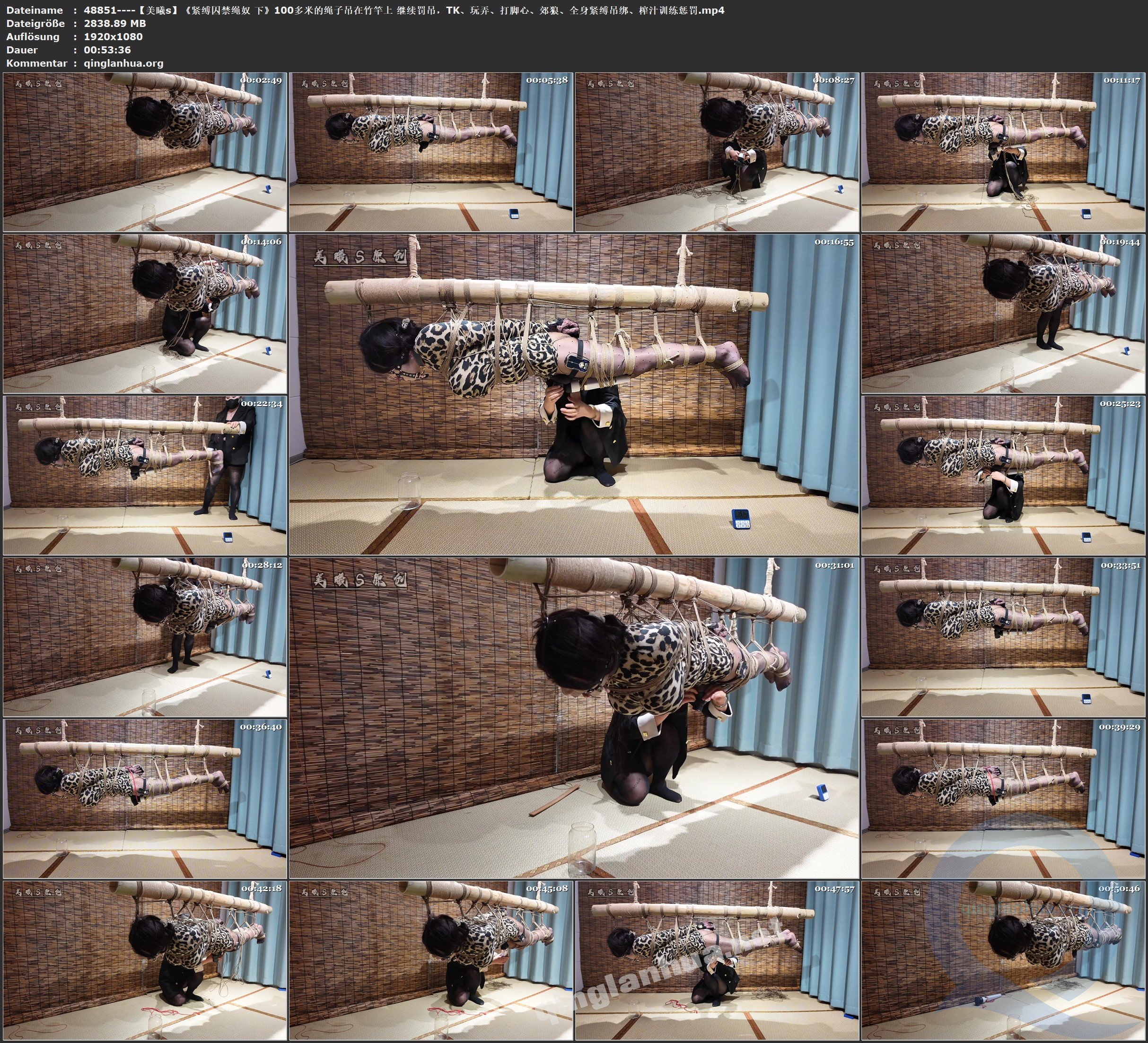 48851----【美曦s】《紧缚囚禁绳奴 下》100多米的绳子吊在竹竿上 继续罚吊，TK、玩弄.jpg