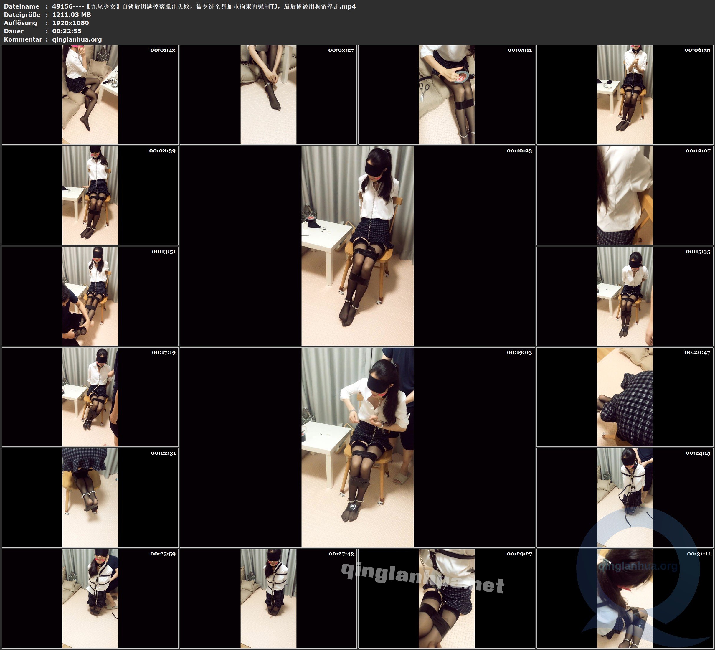 49156----【九尾少女】自铐后钥匙掉落脱出失败，被歹徒全身加重拘束再强制TJ，最后惨.jpg