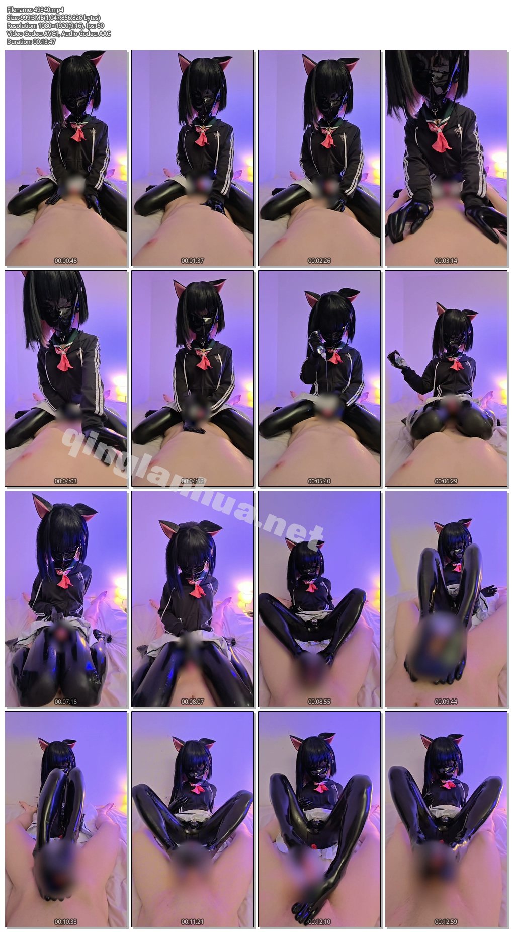 49340----【zentai】kzs-1 浑身胶化的人偶为主人的棒棒倒上润滑油，开始手部按摩handjob.jpg