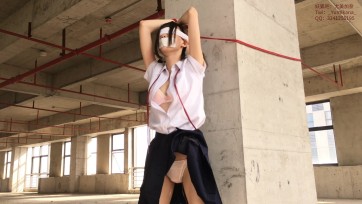 【尤美加奈】紧张刺激的废墟！双马尾白丝JK被尾随！