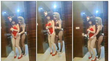 【zentai】兔女郎娃娃的休息时间【kigurumi】