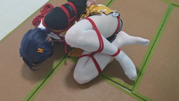 【楚鸽BGM】玲妹团缚挣扎。被按头强制口角，满脸白浊