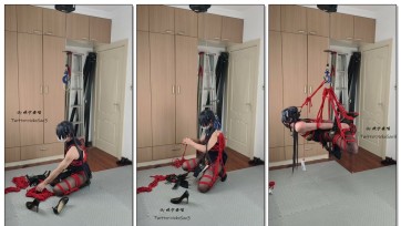 【坎喵】绝望的自缚-蔚蓝档案cos-妃咲折腿驷马悬吊+斐济杯强高地狱