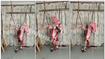 【博丽绳社】八重神子强制踮脚单腿站立放置榨精