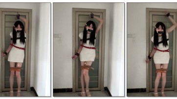 【凉叶子】姿势强制系列 固定姿势的td强高 只希望能用挣扎抵消 皮带x手铐x凉鞋