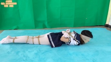 【clz原创】灵粒白丝白丝手套日本学生服迷晕捆绑挣扎 逃脱