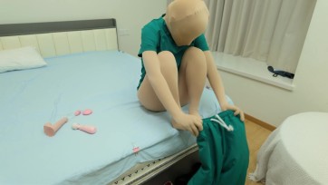 【黎梦LEEDM】kigurumi多层/全包丝袜/丝袜套头/穿皮过程/硅胶头套/手术服