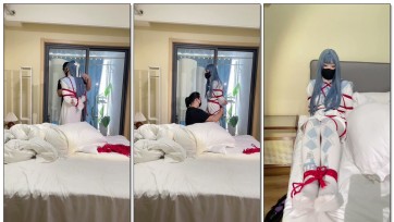 【kilo】白丝蓝发的可爱小男娘私房红绳捆绑