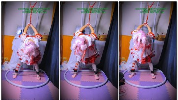 【时绳】《澄闪cos》（女孩子）可爱粉色小猪澄闪的反手吊和罚站，完全直不起头，再加上郊狼和振懂的玩具，澄闪小可爱一声声的喘息真不错呢