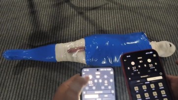 【奴舍】男娘模特热缩管多层全包拘束体验（下）