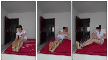 【喜欢捆绑的灵儿】伪娘圣灵儿扎带自缚