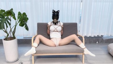 【窒物者】【真·全程高能】全篇止息头套没摘过带了50分钟，后程还继续套buff，疯狂挣扎，绝望崩溃，小怪兽蛋蛋+棒棒+胶衣+丝袜