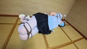 【渎竺】白色洛丽塔jk白丝连裤袜后手缚驷马